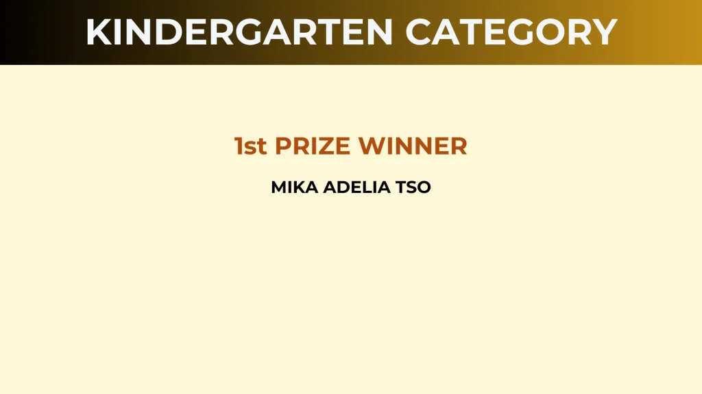 kindergarten category 1st winner - mika adelia