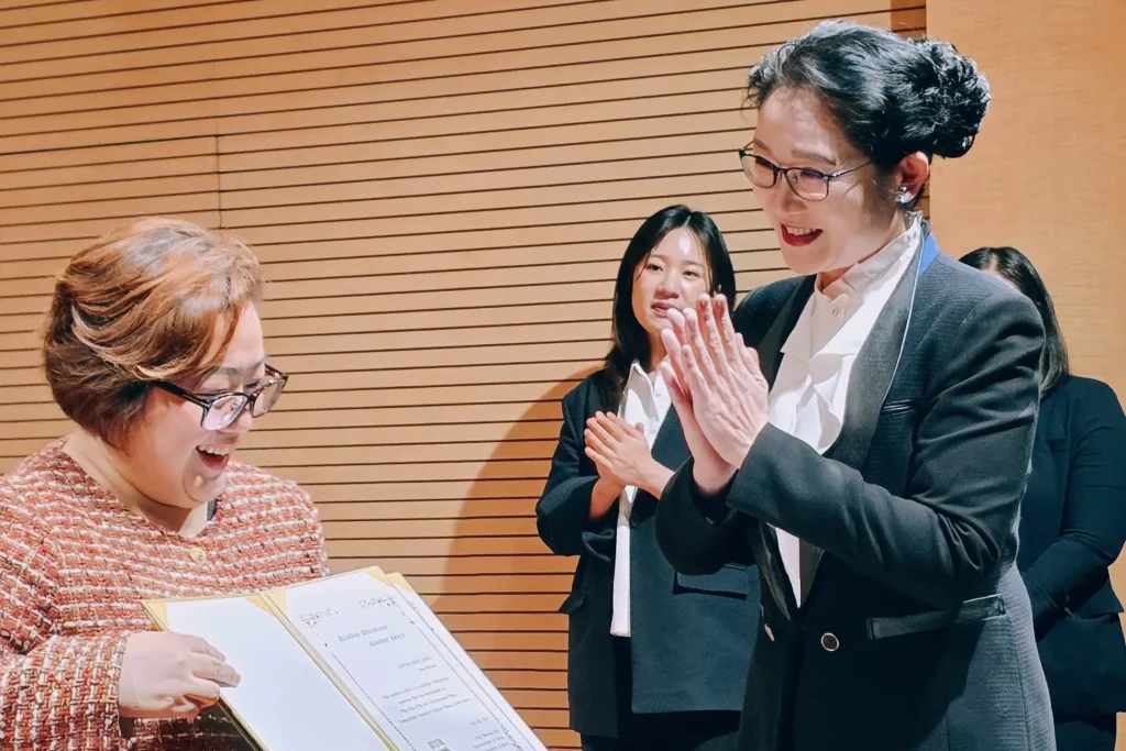 prof min jung kim - director of piania conservatory of music competition with mrs febe, director fimo international