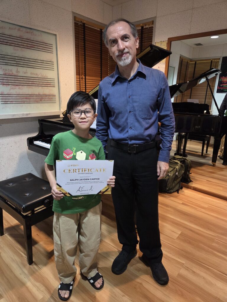Ralph Jayden with Alberto Firrincieli Masterclass session in ZIMC Piano Bangkok 2025