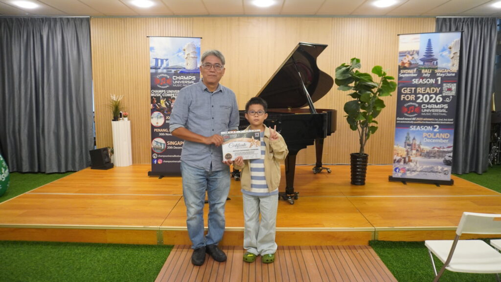 Masterclass Participant Arthur Nathanael Chandra with Jerome Quah from Malaysia