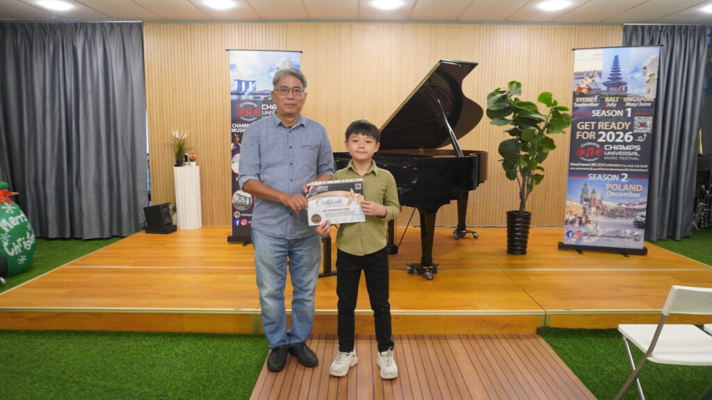 Masterclass Participant Joe Harrison Zeng with Jerome Quah from Malaysia