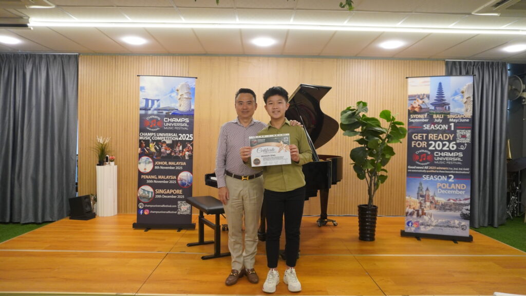 Masterclass Participant Jackson Zeng with Simon Soh from Singapore